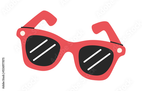 Touristic sunglasses cartoon accessory design