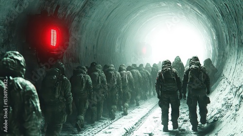 Soldiers in Tunnel, End of the World