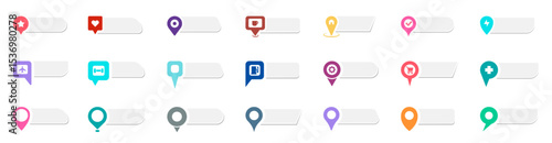 Location pin map vector set