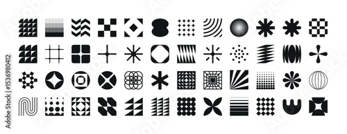 Collection of geometric and abstract shapes.