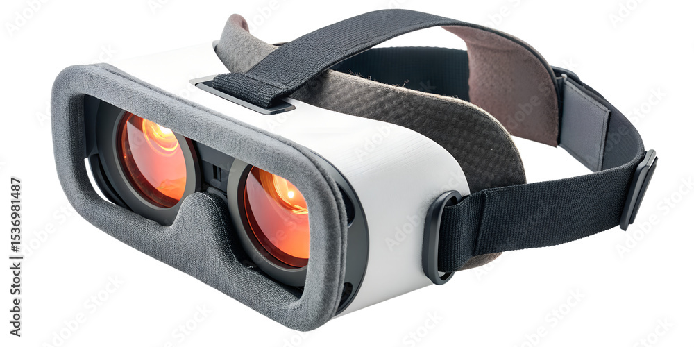 Fototapeta premium Modern virtual reality headset isolated on transparent background