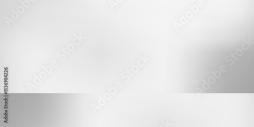 Abstract white studio background for product presentation. Empty room with shadows of window. Display product with blurred backdrop.