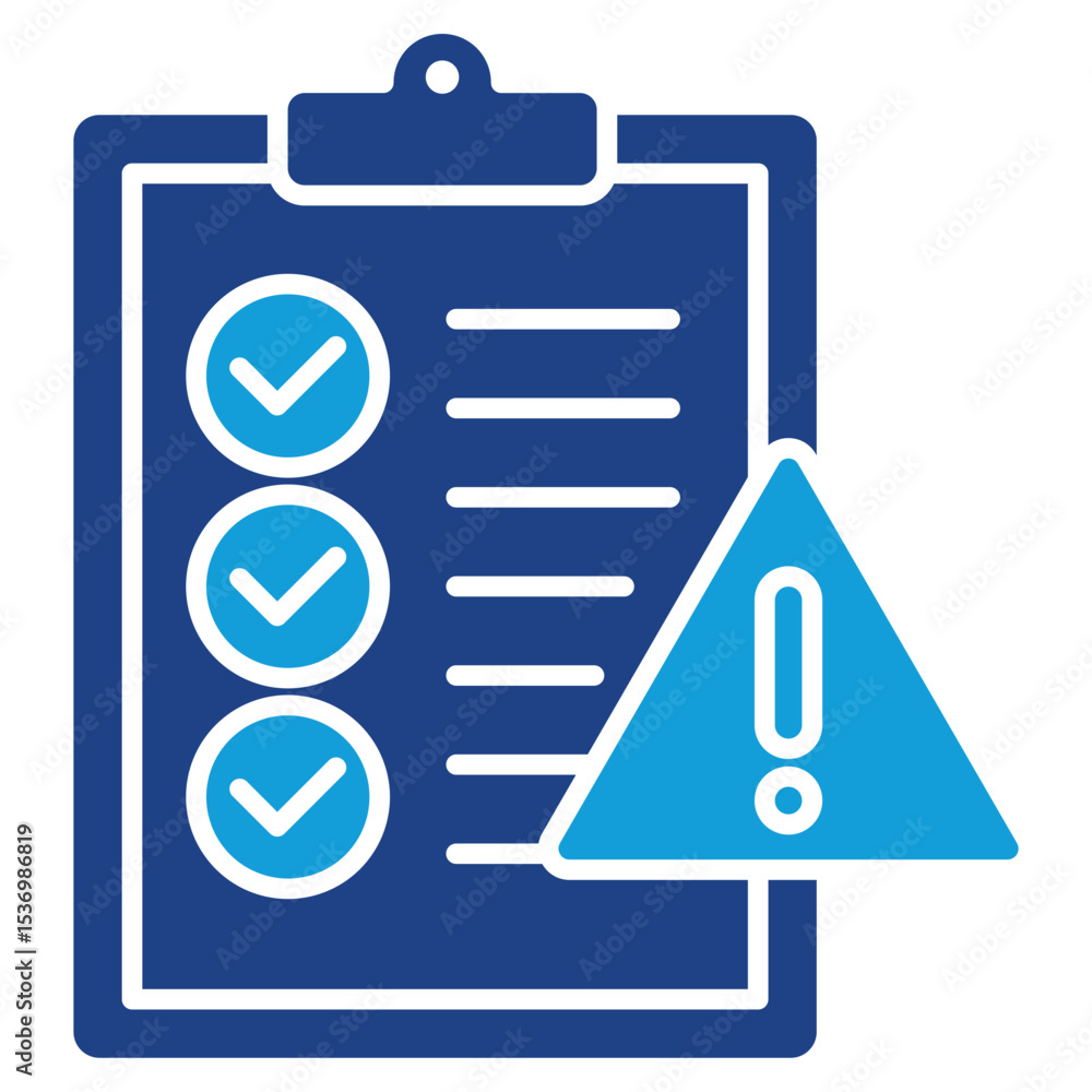 Fototapeta premium Risk Assessment Dual Tone Icon Element For Design