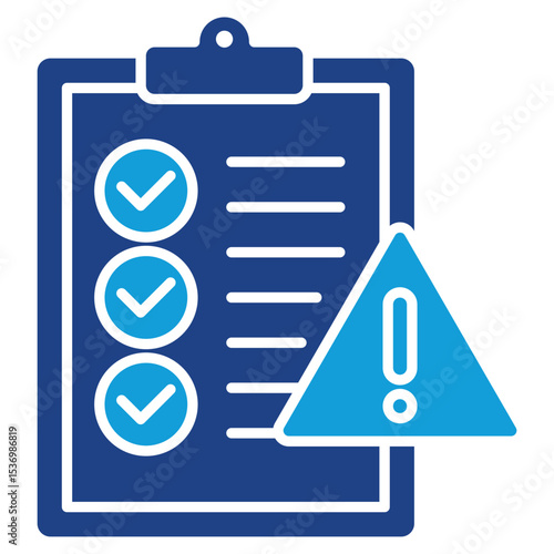 Risk Assessment Dual Tone Icon Element For Design