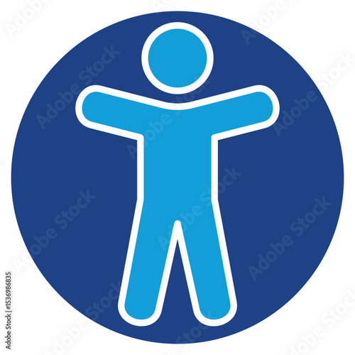 Accessibility Dual Tone Icon Element For Design