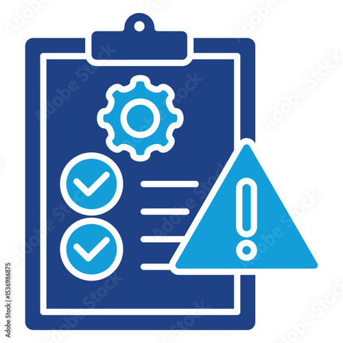 Hazard Control Dual Tone Icon Element For Design