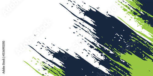 Abstract and Colorful Brush Background with Halftone Effect. Brush Stroke Illustration