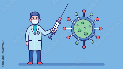 Doctor administering vaccine combating viruses and preventing disease outbreaks