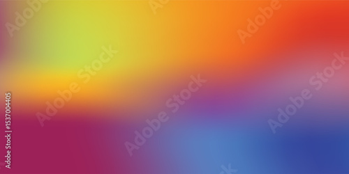 Smooth and blurry colorful gradient mesh background. Modern bright rainbow colors. Easy editable soft colored vector banner template. Premium quality