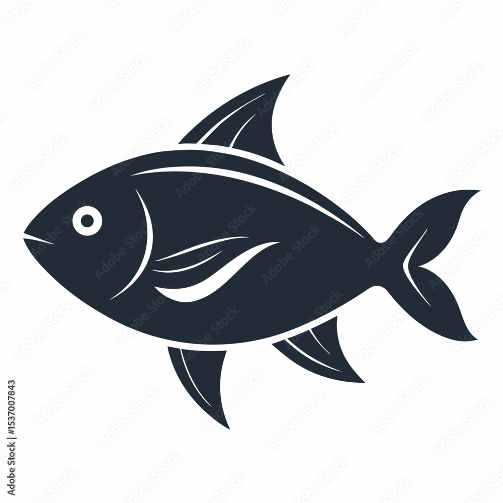 Obraz premium vector illustration of a fish