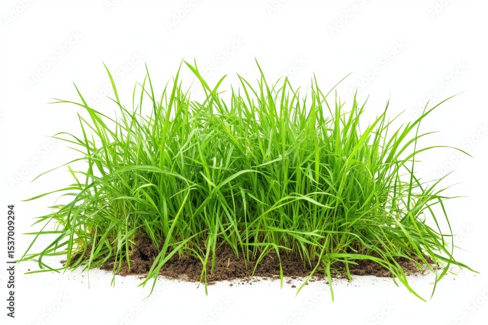 Lush Green Grass Growing in Soil, Vibrant Vegetation Displaying Natural Freshness and Earthy Texture Ideal for Nature and Gardening Themes Lush Green Grass Growing in Soil, Vibrant Vegetation Displaying Natural Freshness and Earthy Texture Ideal for Nature and Gardening Themes