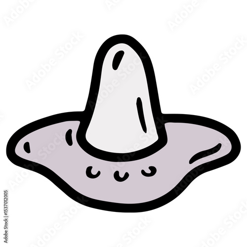 and drawn vector illustration of a silicone nipple shield, grey color