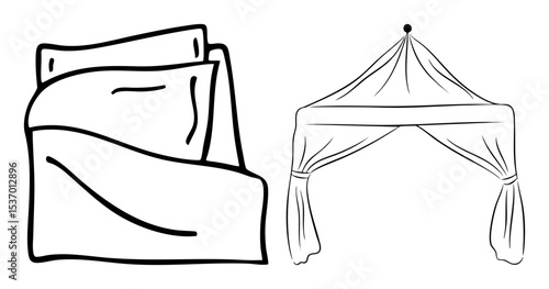 Vector Bedding Set and Canopy