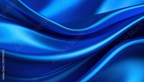 シルキーに輝くブルーウェーブの抽象美3