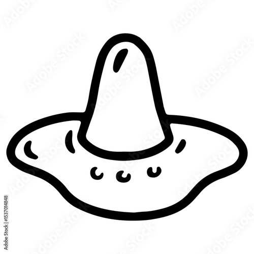 Hand drawn vector illustration of a nipple shield for breastfeeding, linear style