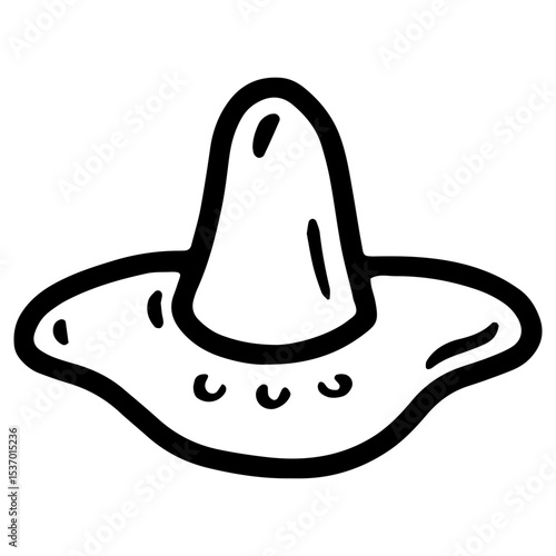 Hand drawn vector illustration of a nipple shield for breastfeeding, linear style