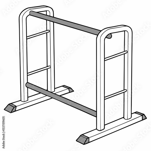 Sturdy metal gym parallel bars fitness equipment workout strength training exercise