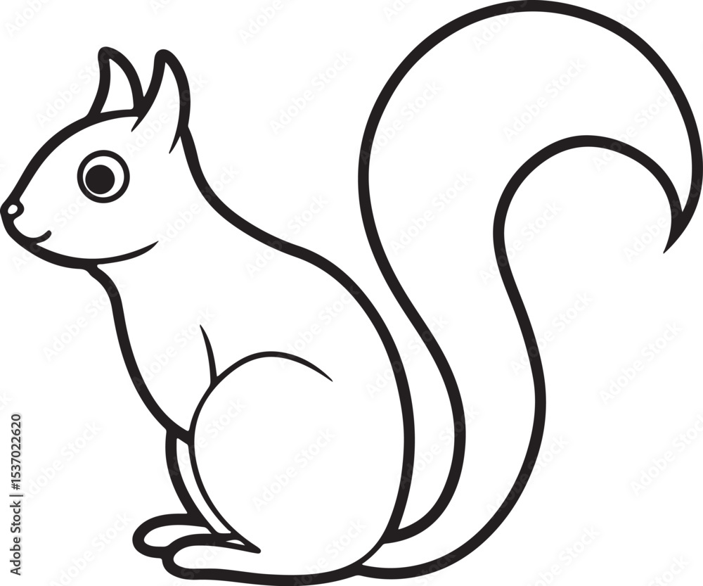 Adorable cartoon squirrel illustration isolated on white background Adorable cartoon squirrel illustration isolated on white background