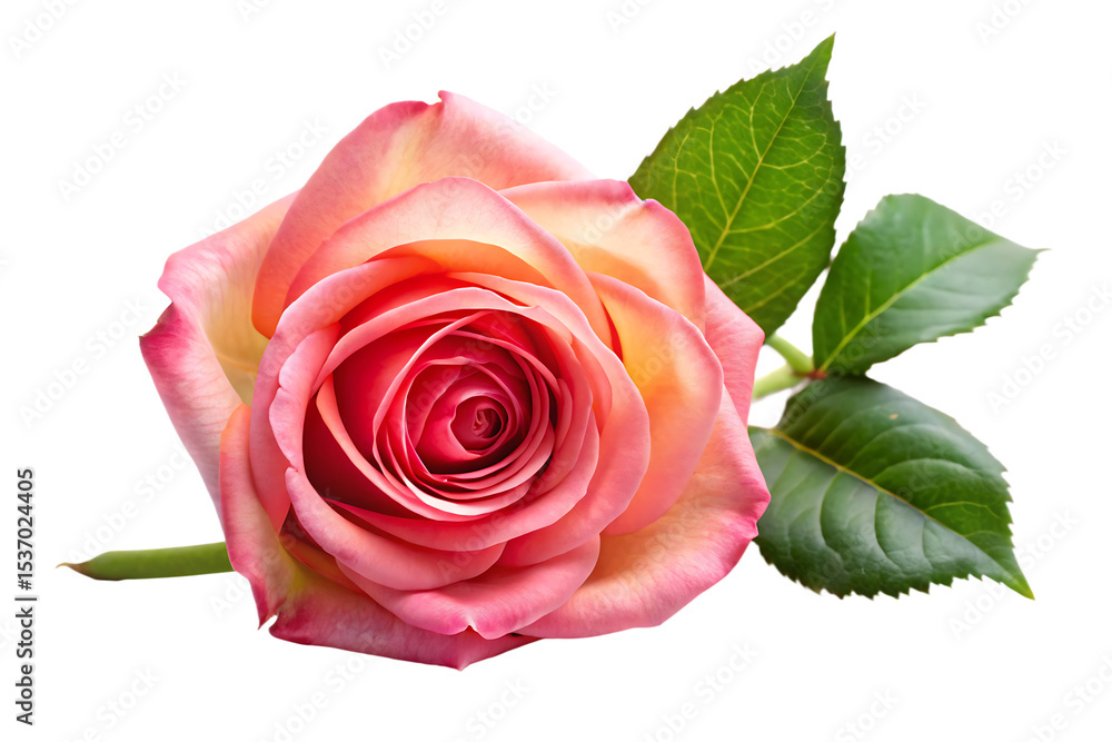 Fototapeta premium rose isolated on white background PNG,AI GENERATED