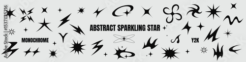 Deformed Stars & Y2K Bling Vector Set – Cybersigilism, Tribal Spikes & Retrofuturistic Burst Elements