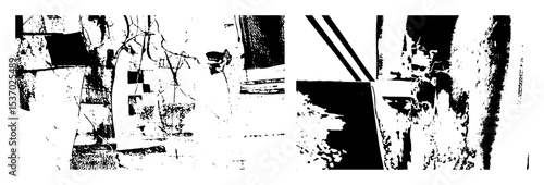 Vector Abstract vector depicts a figure near architectural structures.