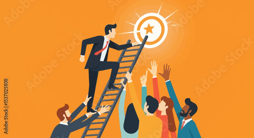 Reaching for Success Teamwork & Career Growth