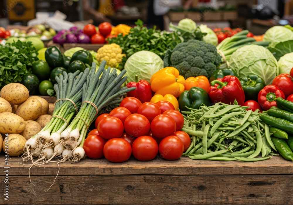 Fresh garden vegetables on rustic wooden table. Healthy eating concept, natural organic food for diet. Summer harvest background.
Fresh garden vegetables on rustic wooden table. Healthy eating concept, natural organic food for diet. Summer harvest background.