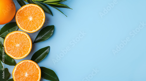 oranges and leaves