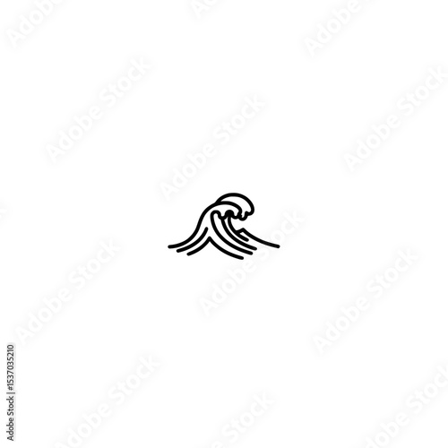 Tsunami Risk Warning Icon Vector