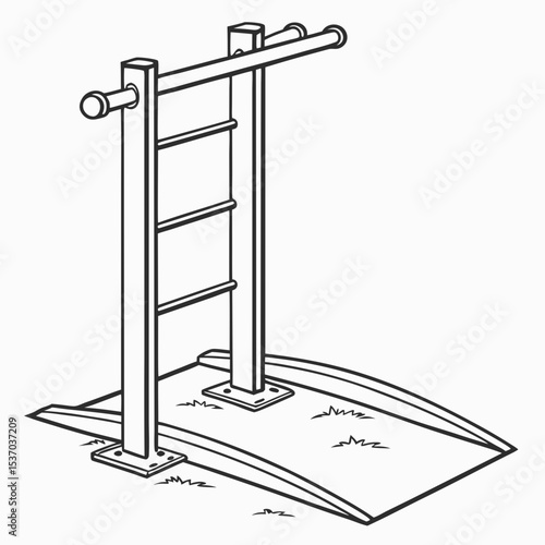 Outdoor fitness equipment monkey bars ladder playground gym