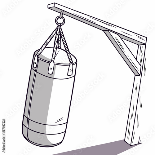 Hanging heavy bag boxing gym fitness workout sport training punching