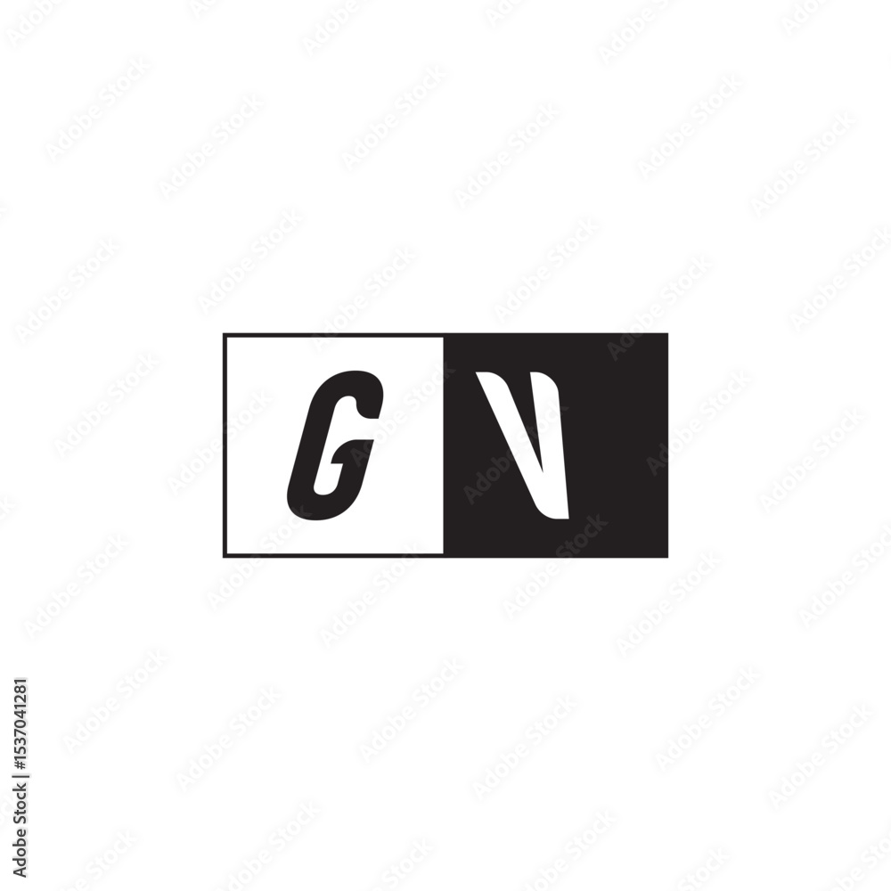 Initial Alphabet Vector Monogram Logo Design Alphabet Unique Simple Bold GV Initial Alphabet Vector Monogram Logo Design Alphabet Unique Simple Bold GV