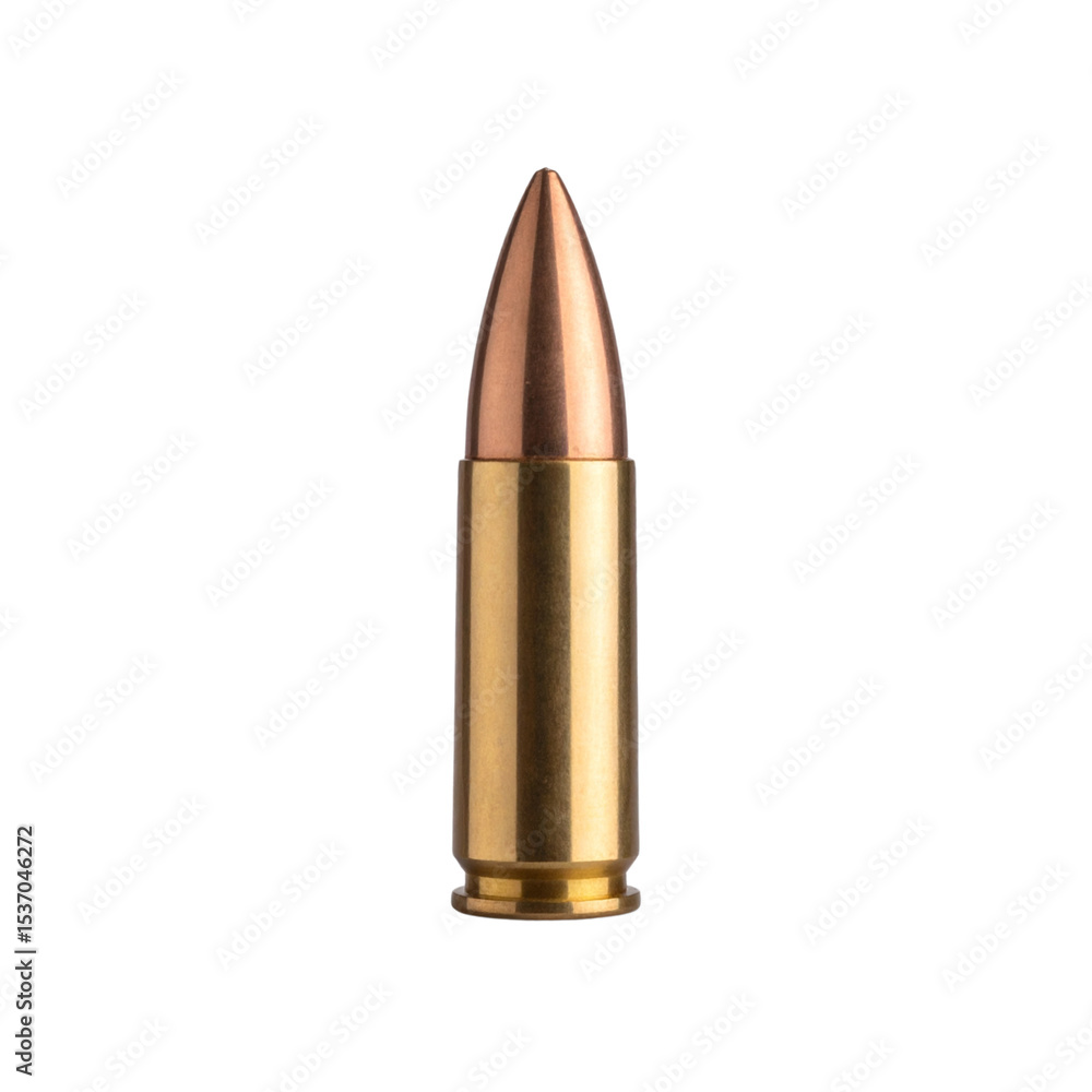 Realistic Bullet Photo on White Or Transparent Background Realistic Bullet Photo on White Or Transparent Background