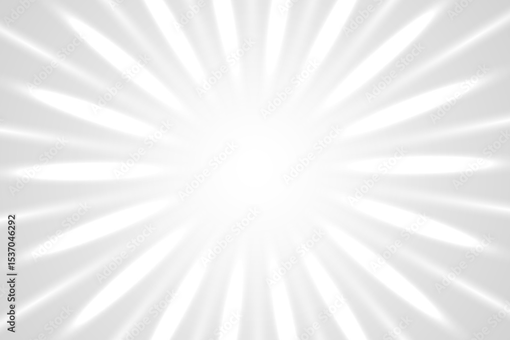 Obraz premium Radiant Burst of White Light on Grey Background. Wallpaper. Bg. Vector Illustration