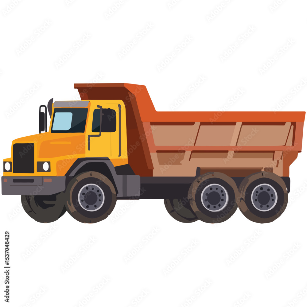 Vector illustration dump truck Vector illustration dump truck