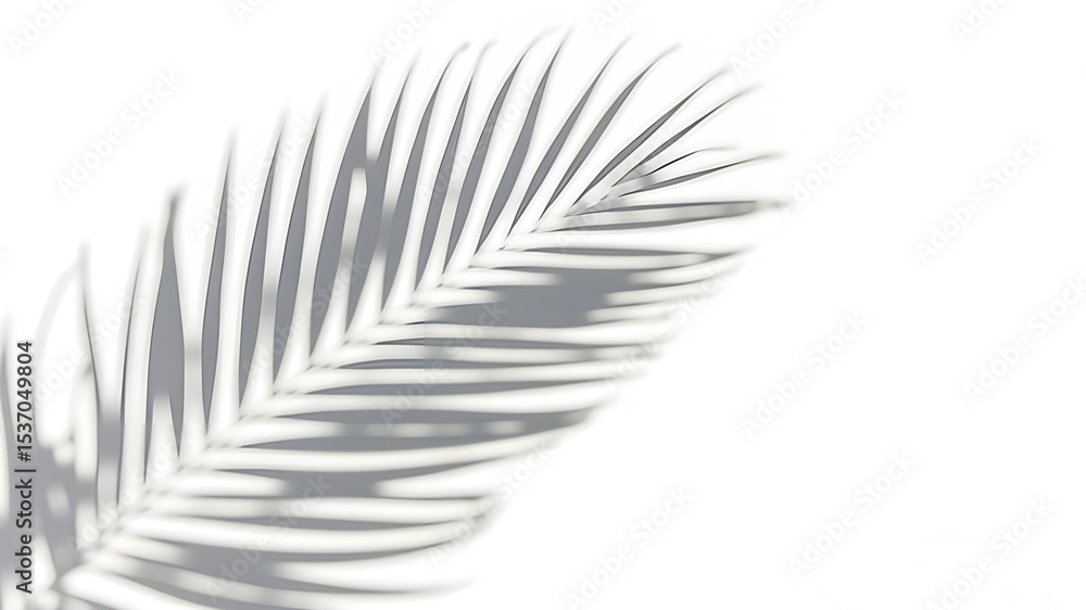 Fototapeta premium Palm leaf frame shadow , only shadow no tree