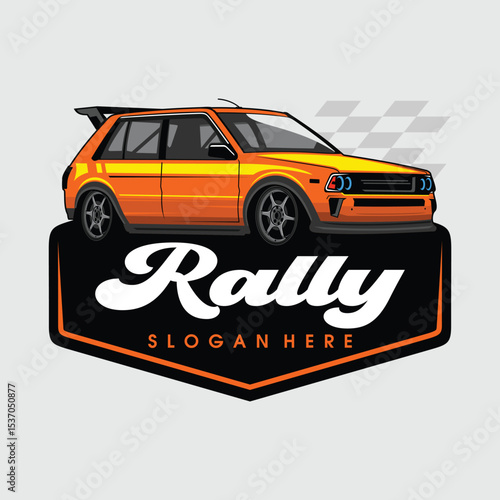 rally car rally car design rally car vector illustration of a car rally car logo design