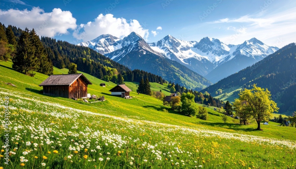 Fototapeta premium swiss alpine meadow