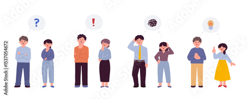 様々な表情の人物イラスト