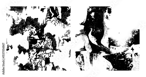 Vector Abstract figures create a dynamic textured composition.