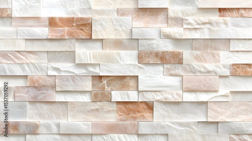 Elegant Beige and White Stone Wall Texture Background