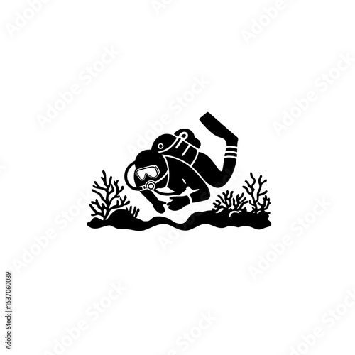 Diving Icon Underwater Exploration