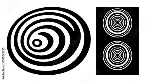Vector Abstract spiral designs showcase dynamic circular .