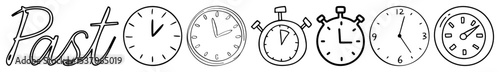 Vector Time Concept with Clocks and Typography