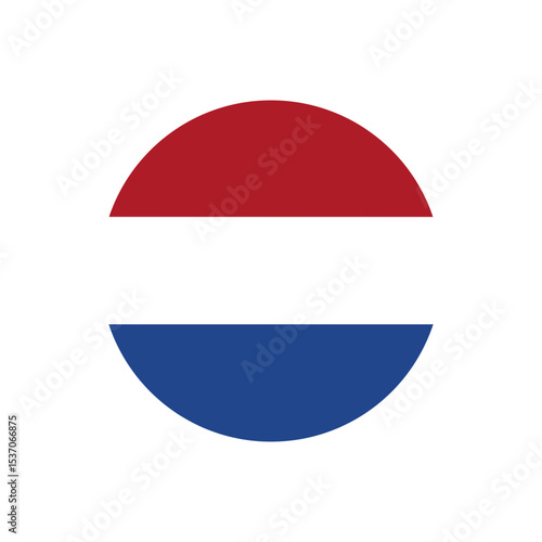 netherlands round flag, vector isolated on transparent background