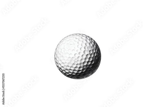 Golf ball pencil sketch isolated on transparent background