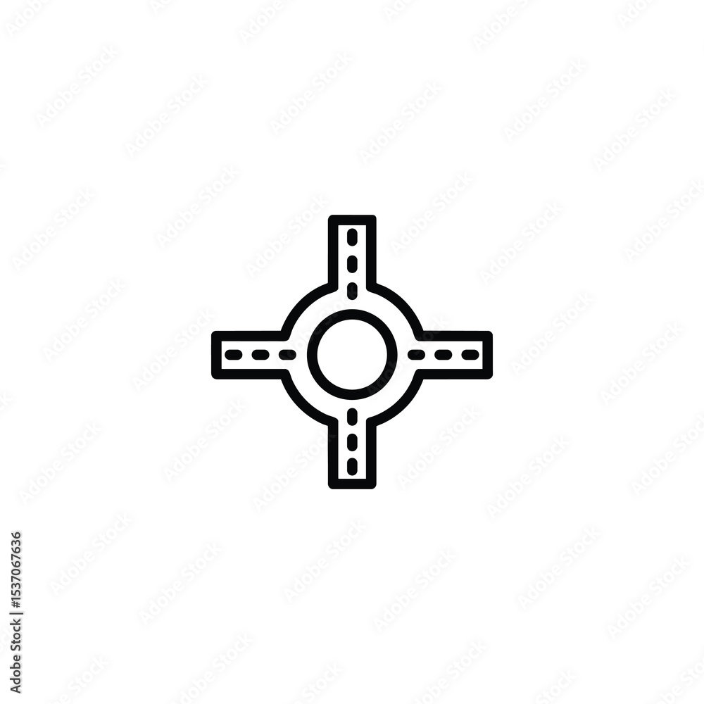 Obraz premium Roundabout Traffic Circle Icon