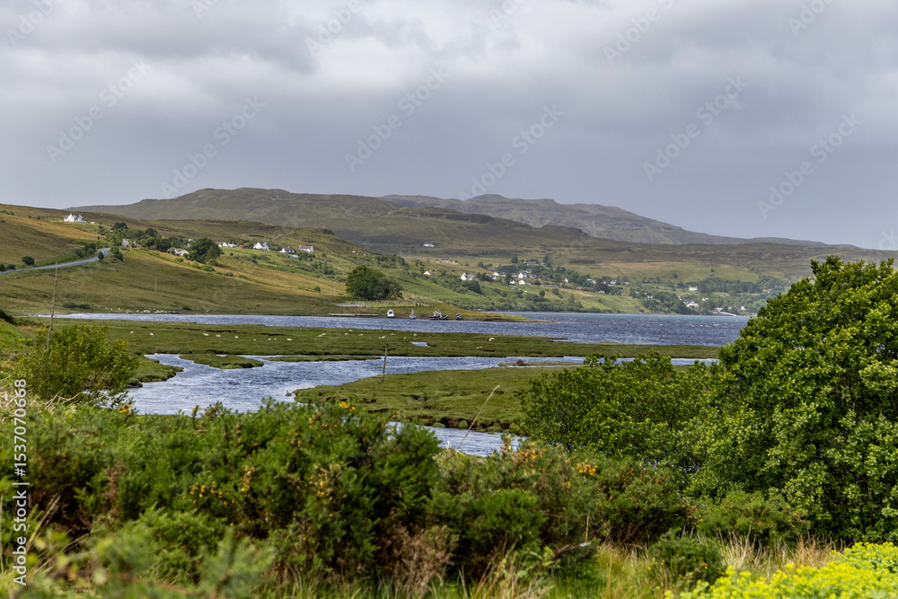 Naklejka premium landscape at the Isle of Skye in Scotland