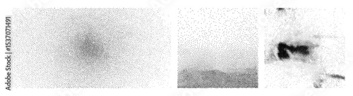 Vector Portrait of a woman constructed from scattered dots.