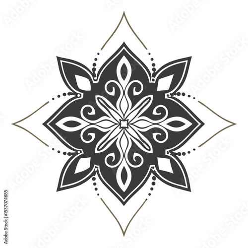Simple mandala design for coloring. Vector floral mandala. Geometric ornamental mandalas. bold and easy coloring pages, mandala victor. mandala illustration. mandala line art